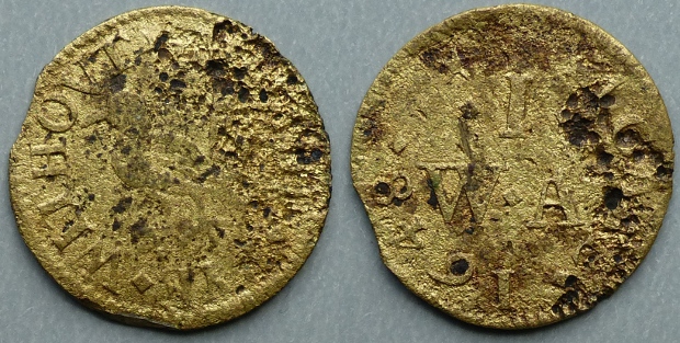 Aldgate Without, W I (A) AT THE PYE 1648 farthing